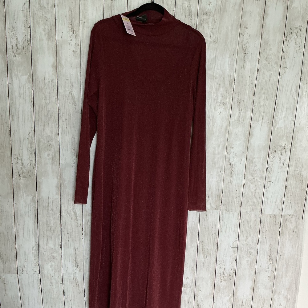 Wild Fable Burgundy Long Sleeve Dress